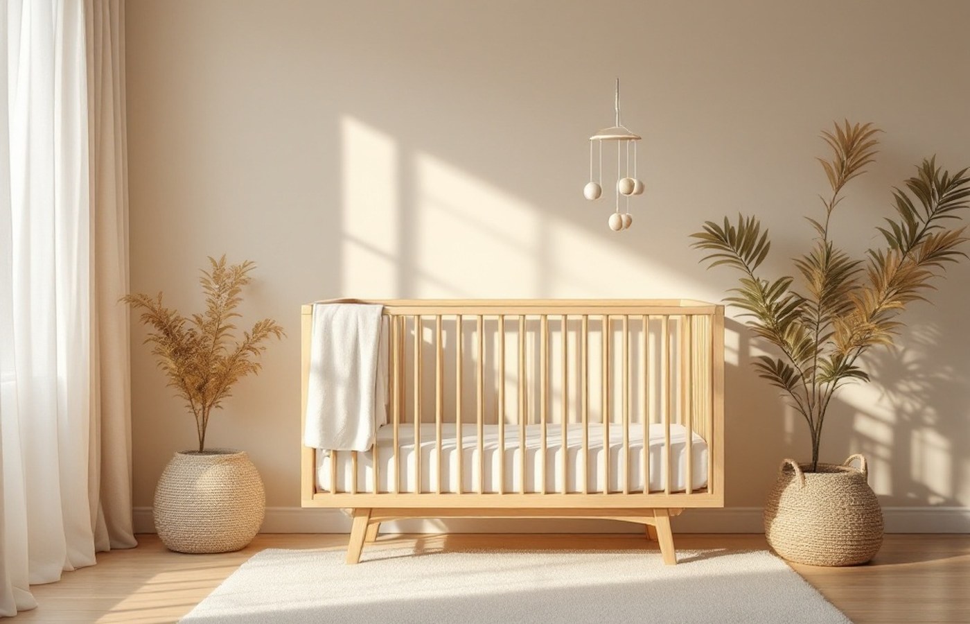An unusually quiet baby lying calmly in a crib